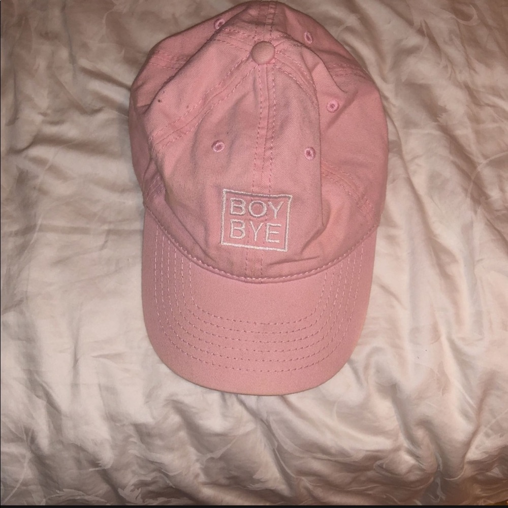 Pink “boy bye” hat